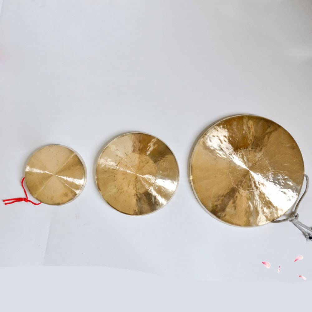 Gong cinese autentico in rame, 60 cm, con martello e cordino, strumento a percussione di alta qualità per musicisti, yoga, meditazione e terapia del suono, tono e risonanza ricchi