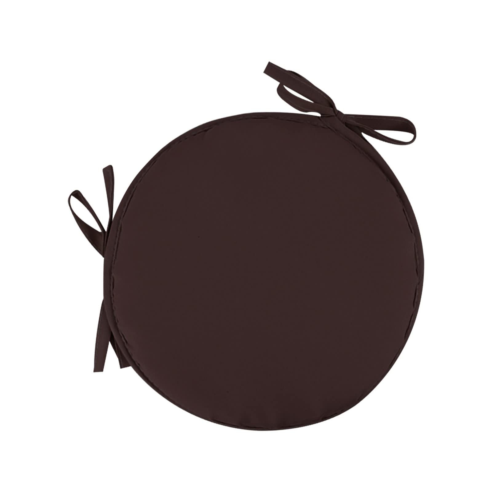 Round Chair Cushions 12"/30cm Indoor Outdoor Seat Cushion with Ties,Garden Patio Home Seat Cushion Soft Round Dining Kitchen Chair Pad Bar Stool Pad (Coffee, 30X30CM)