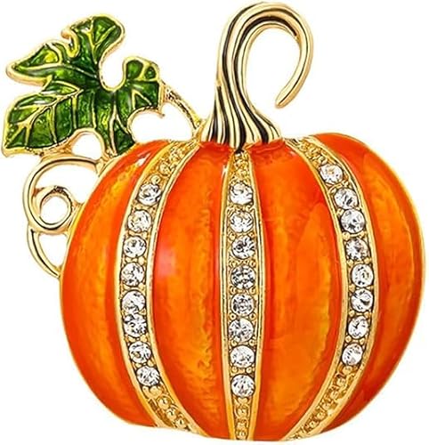 Broche Citrouille Automne Broche Vetement Citrouille Pin's Vintage pour Femme Décorations et Cadeaux Fête d'Automne, Halloween, Thanksgiving