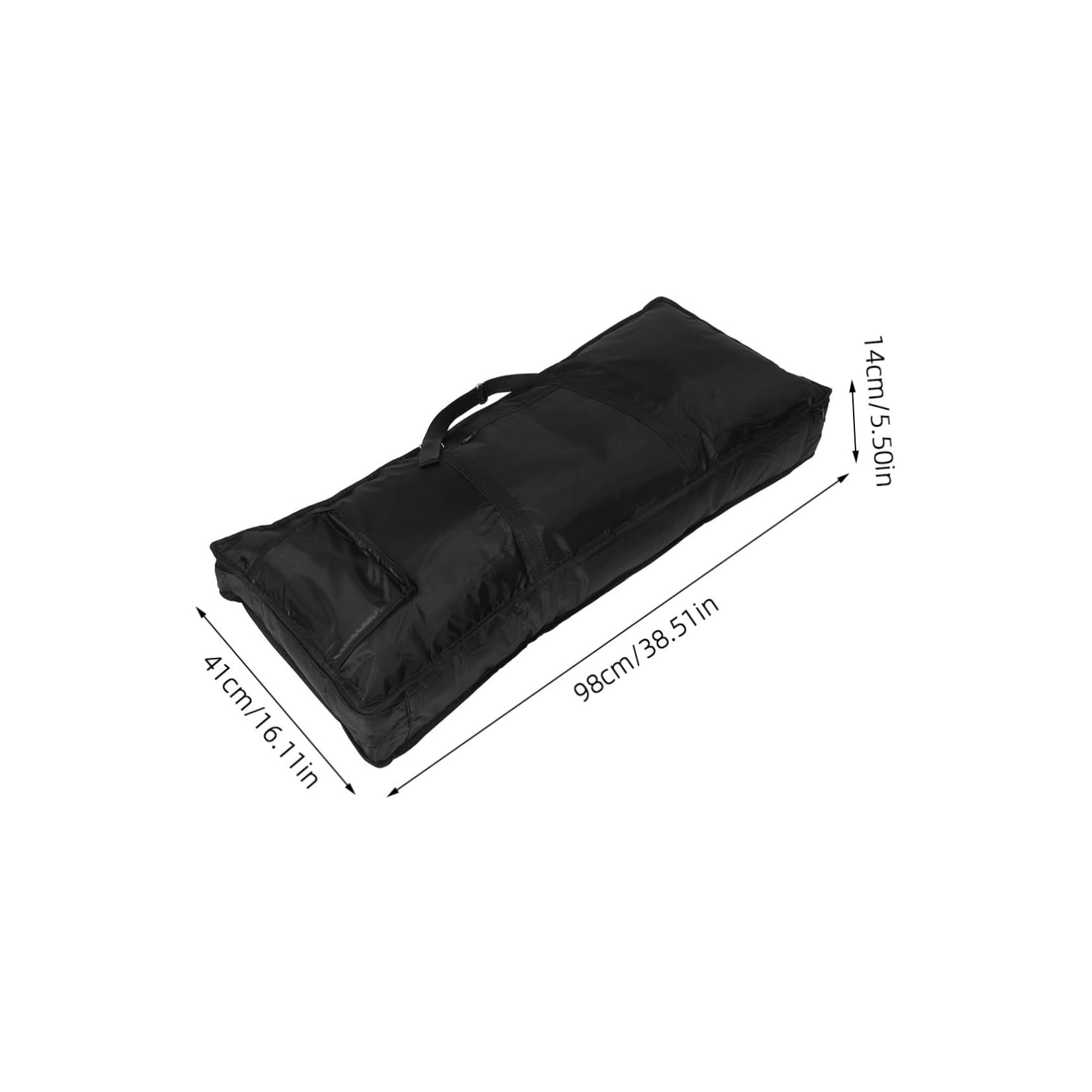 Borsa per Tastiera Elettronica 61 Tasti Argento Oxford | Imbottitura Ispessita, Doppie Tracolle, Scomparto per Spartiti e Accessori, Formato Portatile
