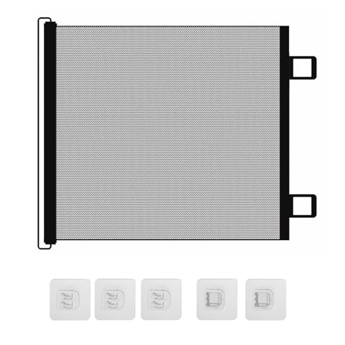 Yeqqzq Retractable Stair Gate for Baby & Pet, 78cm x 150 cm Extendable Barrier Gate, Child Safety Gate for Doorways, Stairs, Hallways, Indoor/Outdoor