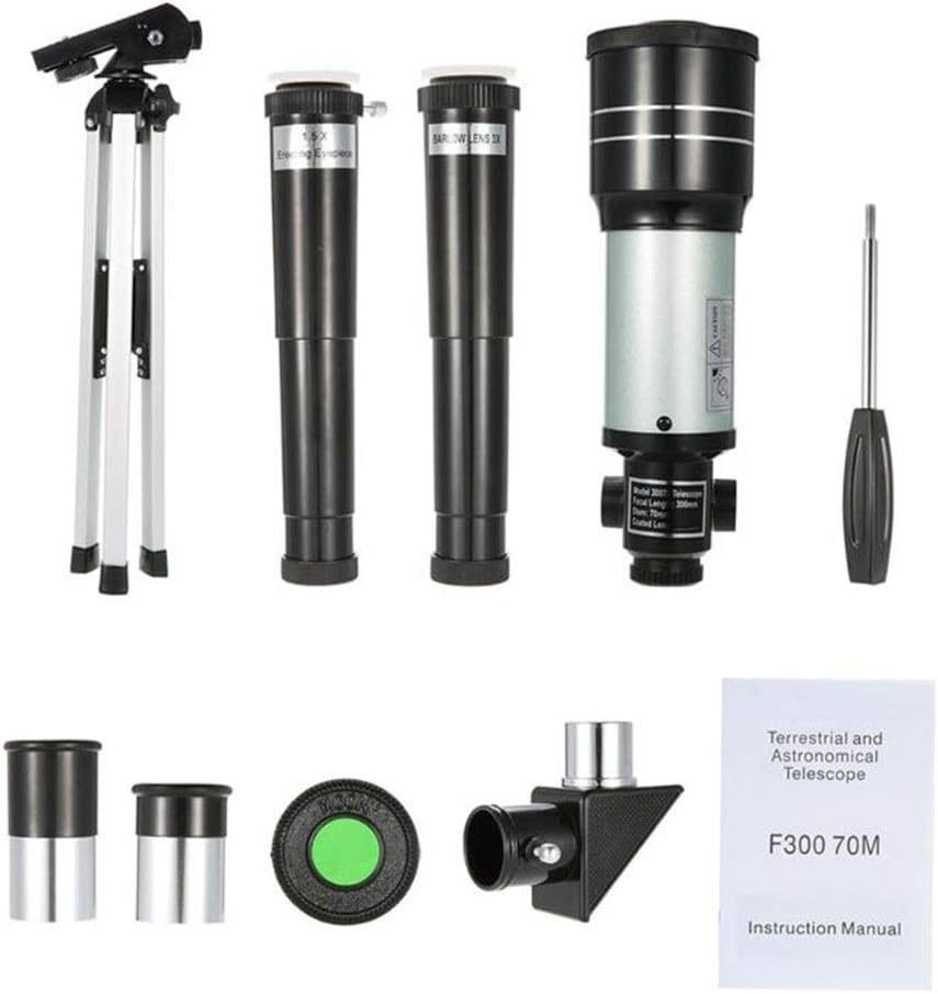 Professional Monocular Astronomical Telescope - Outdoor Telescope Refractive Space Monocular F30070M 150Xng Scope with P