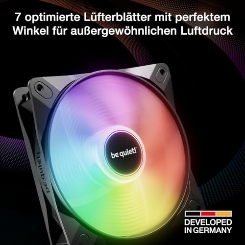 be quiet! Light Wings LX 120mm ARGB PWM Reverse Black PC Gehäuse Lüfter – Ansicht 2