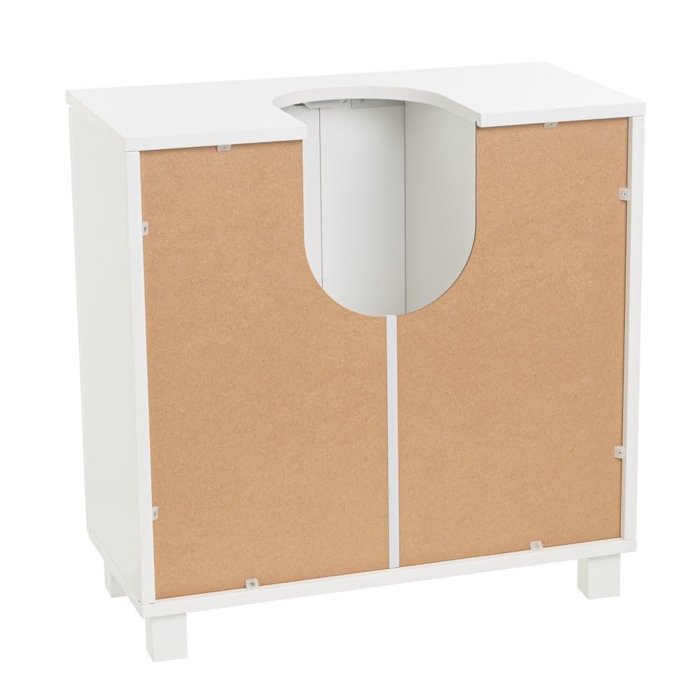 LOLAhome Mueble para Lavabo suspendido Blanco con Textura de 60 cm