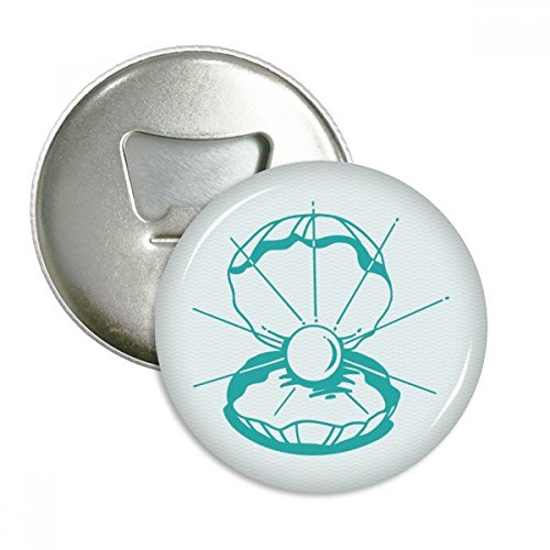Bouteille ronde opener aimants pétoncle vert idée cadeau 3pcs