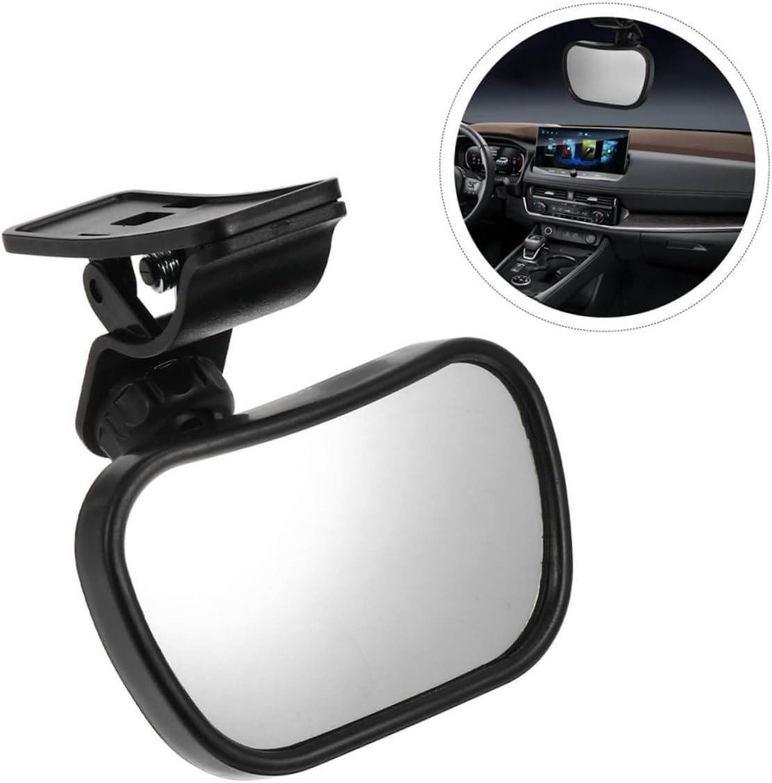 2pcs Rearview Car Mirror for Rear-facing Seats, Anti-shake Wide Angle Automotive Interior Mirror with 360° Rotation for Safety Observation