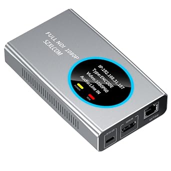 Full NDI Video Encoder Decoder, HDMI to NDI Converter Receiver Extender Capture Recorder, Low latency with HDMI Loopout, for Live Streaming/TV Broadcasting HD 1080P@60fps Support vMix, OBS to YouTube