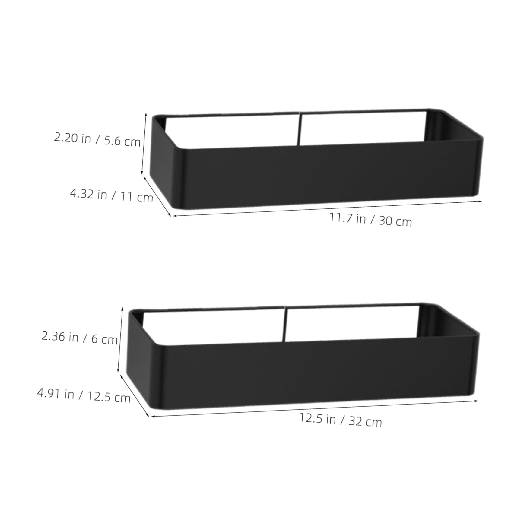 Estante de Ducha sin Perforación Resistente Oxidación 2 Repisas de Acero al Carbono y Diseño de Drenaje Rápido para Baño y Dormitorio