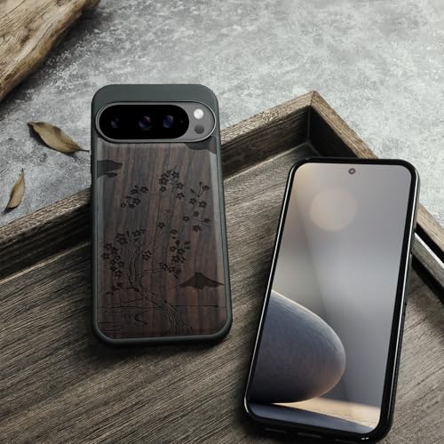Étui de téléphone antichoc Pixel 10 coque bois anti-rayures - 5