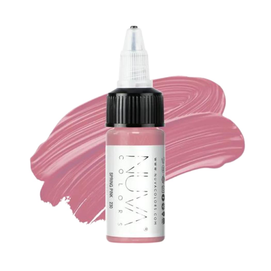 Nuva Colors PMU Lip Pigment, Customizable, Cool Undertone for Lip Blushing & More, Vegan, Made in USA (Spring Pink)