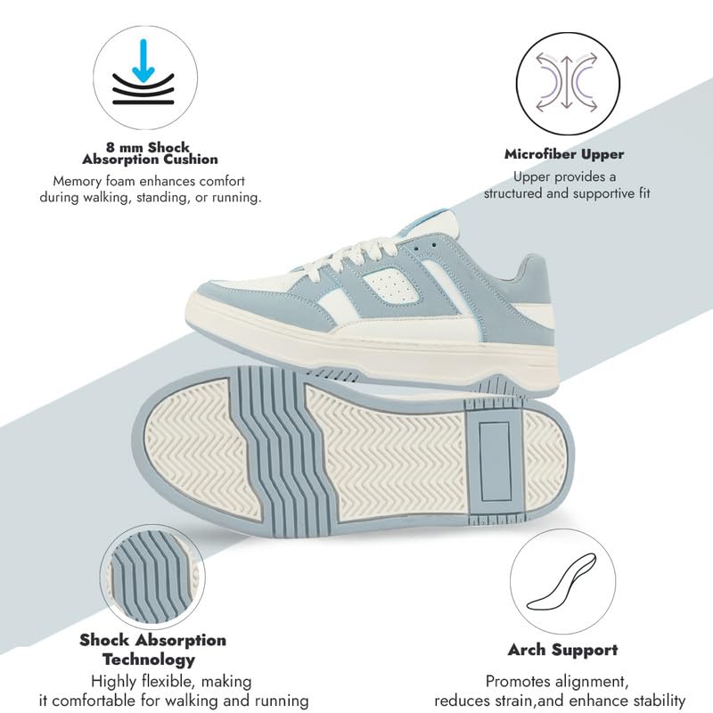 Image of FAUSTO Women Colorblocked Low Top Casual Shoes | Classic Lace-up Dress Sneakers | Memory Cushioned Insole