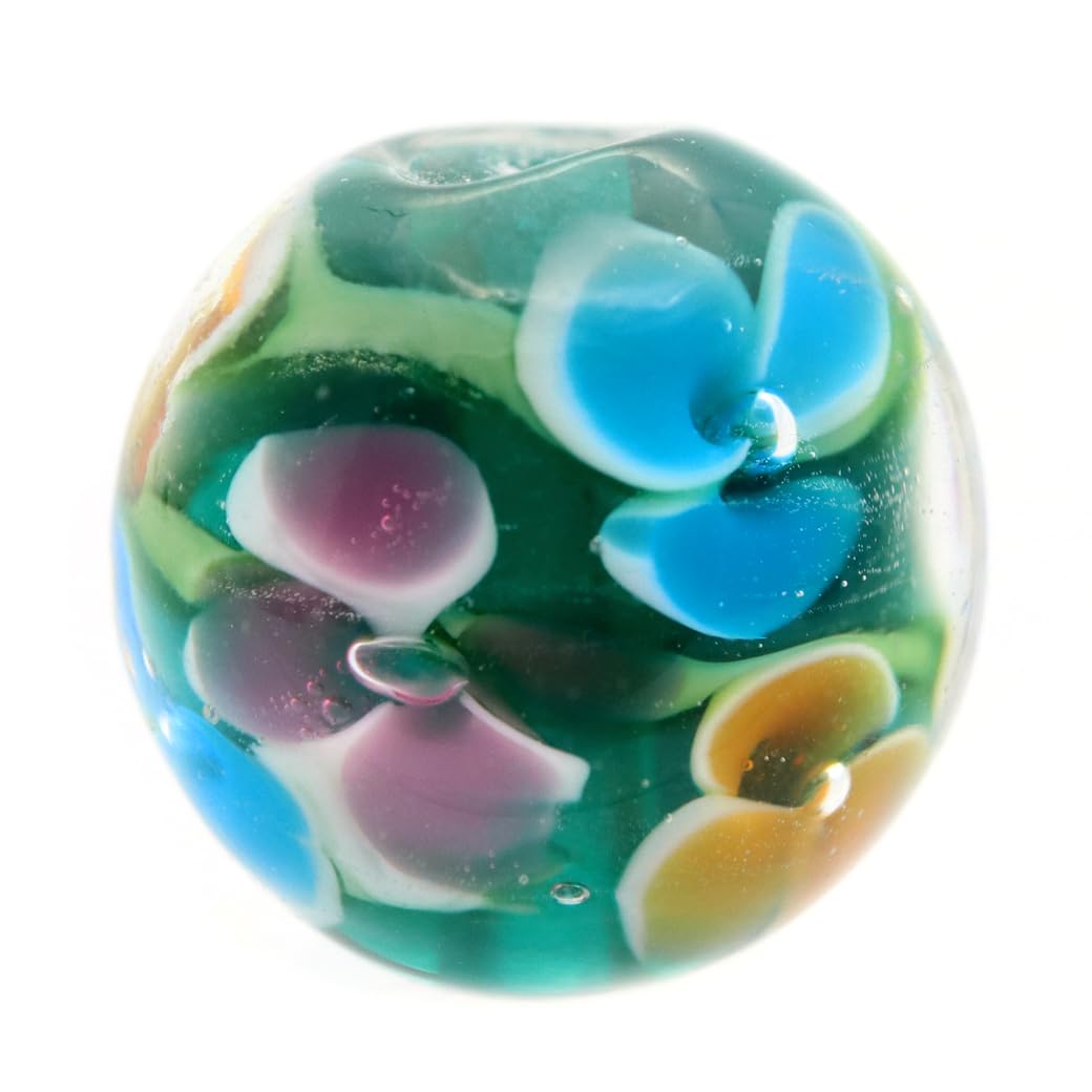 Amazon.co.jp: とんぼ玉 花柄 ビーズ 12mm 夏 お祭り 綺麗 和