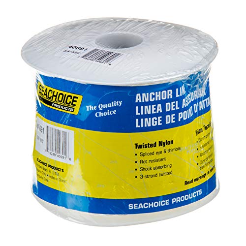 Seachoice Anchor Line Rope, 3-Strand Twisted, White, Nylon, 3/8 In. X 50 Ft. - image 5