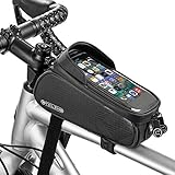 Cintas reflectantes y visera solar --- Diseñado con cintas reflectantes en el laterales y la visera, la bolsa reflectante para bicicleta mantiene su paseo nocturno seguro. Además, la visera solar en el protector superior podría proteger su teléfono de la luz del sol, ayudando a ver el teléfono despejado bajo el sol. ¡Todas estas funciones humanizadas están diseñadas para que conduzca sin preocupaciones!
