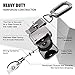 ELV Retractable ID Badge Holder: Heavy Duty Metal Retractable Keychain Badge Reel with Carabiner Belt Clip - 31” Strong Cord (Gun Metal)