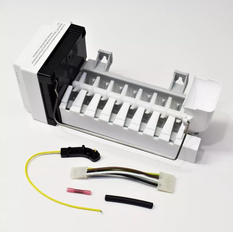 Refrigerator Ice Maker Assembly Replacement for Maytag MFI2269FRE00 MFI2269FRH00 MFI2269FRZ00 MFI2570FEE00 MFI2570FEH00 MFI2570FEZ00 MFI2269DRE00 MFI2269DRE01 MFI2269DRH00 MFI2269DRH01 MFI2269DRM00