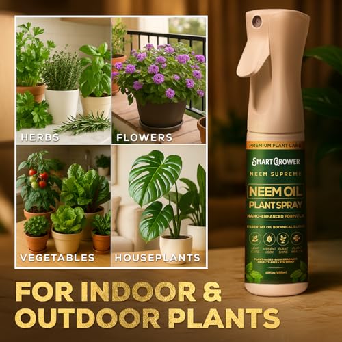 Image of Neem Oil Spray for Plants Botanical Blend Premium Continuous Sprayer - Plant Wash with Natural Essential Oils, Ready-to-Use Plant Mister Spray for Gardens, Houseplants, Indoor & Outdoor - 10 oz