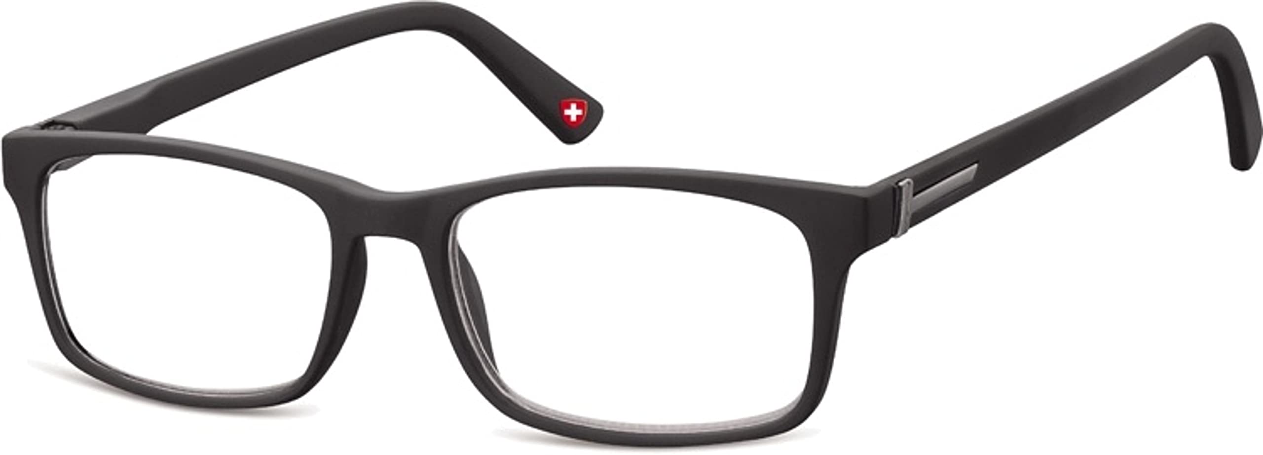 Montana Unisex Black Readers By Sbg Full Rim Square Mr73 Mr731.00 +2.50 Fashion Eyeglasses