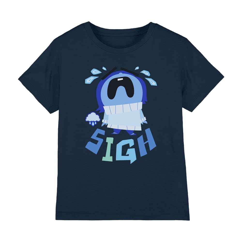 Inside Out 2 Sadness Unisex Kids T Shirt, Navy, 7-8 Years