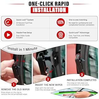 RAINTOK Windshield Wiper Blades Replacement for 2018 2019 2020 2021 2022 BMW X2 Original Factory Quality Front Rear Wipers Blade Set for My Car - 24" 20" 13" (Pack of 3)