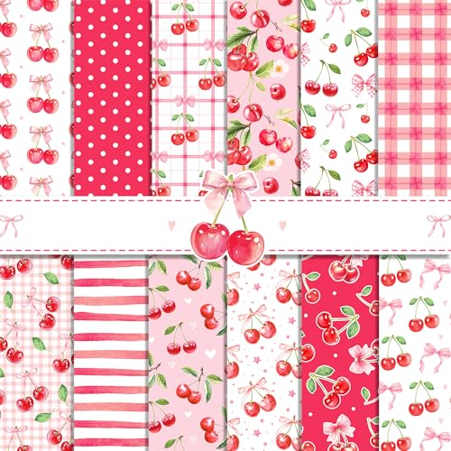 Papier scrapbooking rose 30,5x30,5 cm pour création d'album photo et de cartes | Lot de 24 feuilles