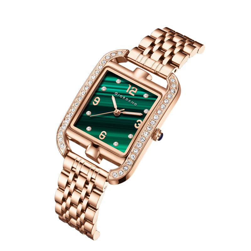Image of Giordano Analog Watch for Women- Stylish Dial with Crystal Accents, Metal Strap, Quartz Movement - Elegant Accessory for Special Occasions - GZ-60108