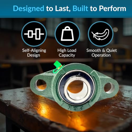 Image of PGN UCFL208-24 (2 Pack) 2-Bolt Flange Bearing 1-1 /2 inch Bore