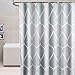 Produktbild ufengke Duschvorhang Grau Chevron Mit 12 Haken, Polyester Wasserdicht Anti Schimmel Für Badezimmer,72"X 72"(180X180Cm)