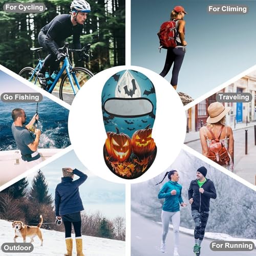 Balaclava para hombre y mujer, máscara para esquí y ciclismo de cara completa miniatura 6