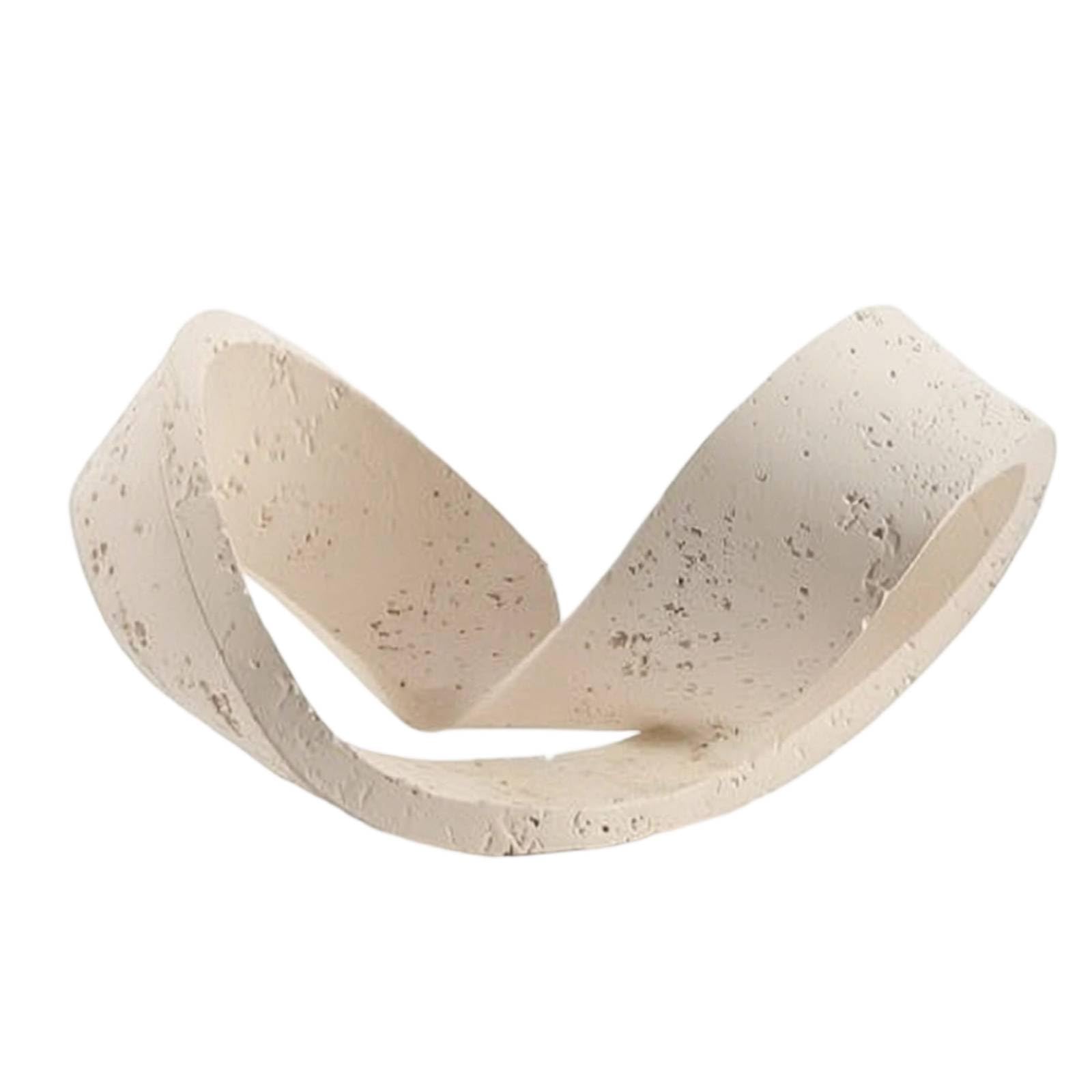 Baoblaze Pieza Geométrica Abstracto con Textura Pétrea Fina para Acentuar coración Rústica en Recibidor Estante y Mueble Entretenimiento, Beige, B, 30 16 17cm