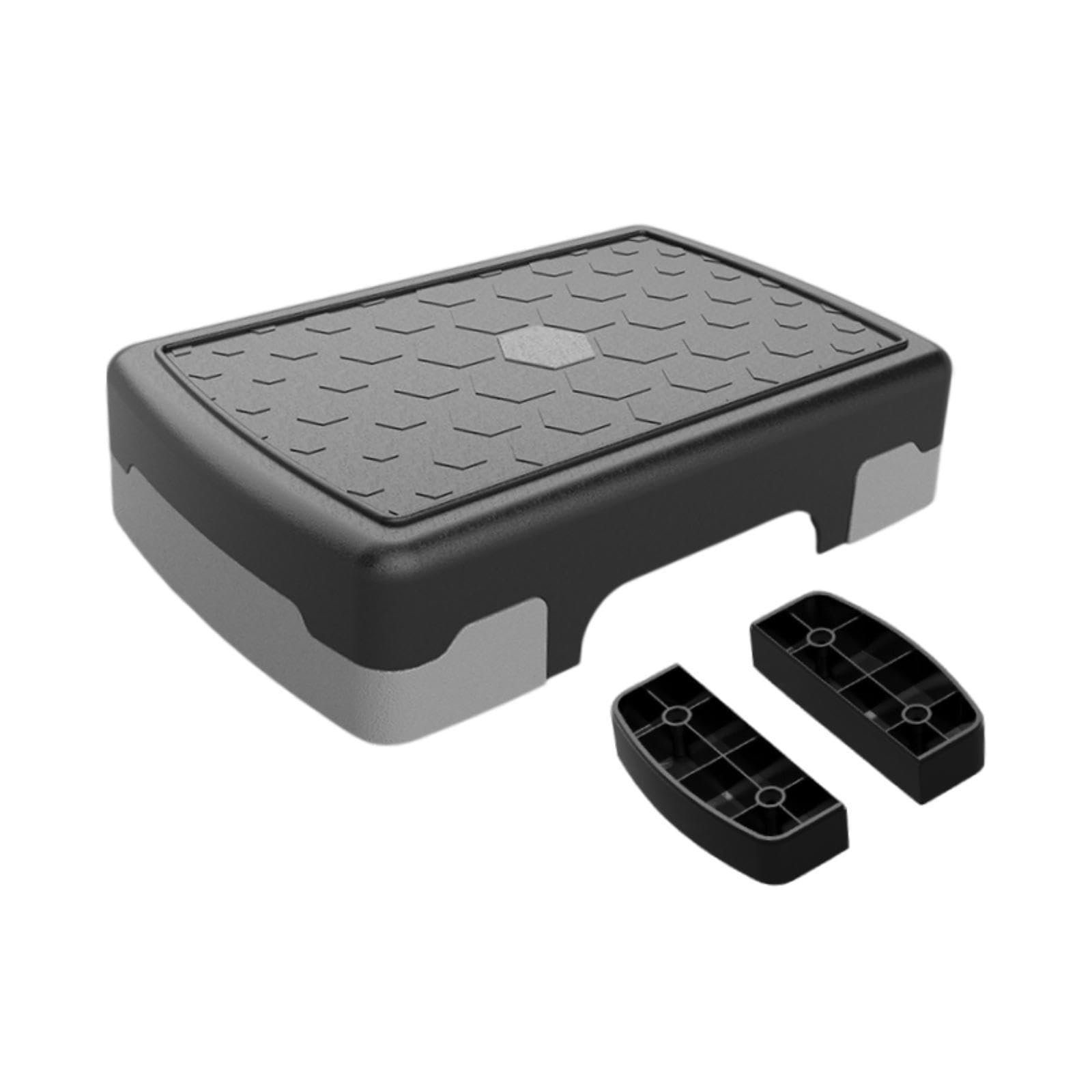Merishopp Aerobic Stepper Multifunctional Exercise Step Platform for Home Gym Strength Gray Black withRiser-image-21
