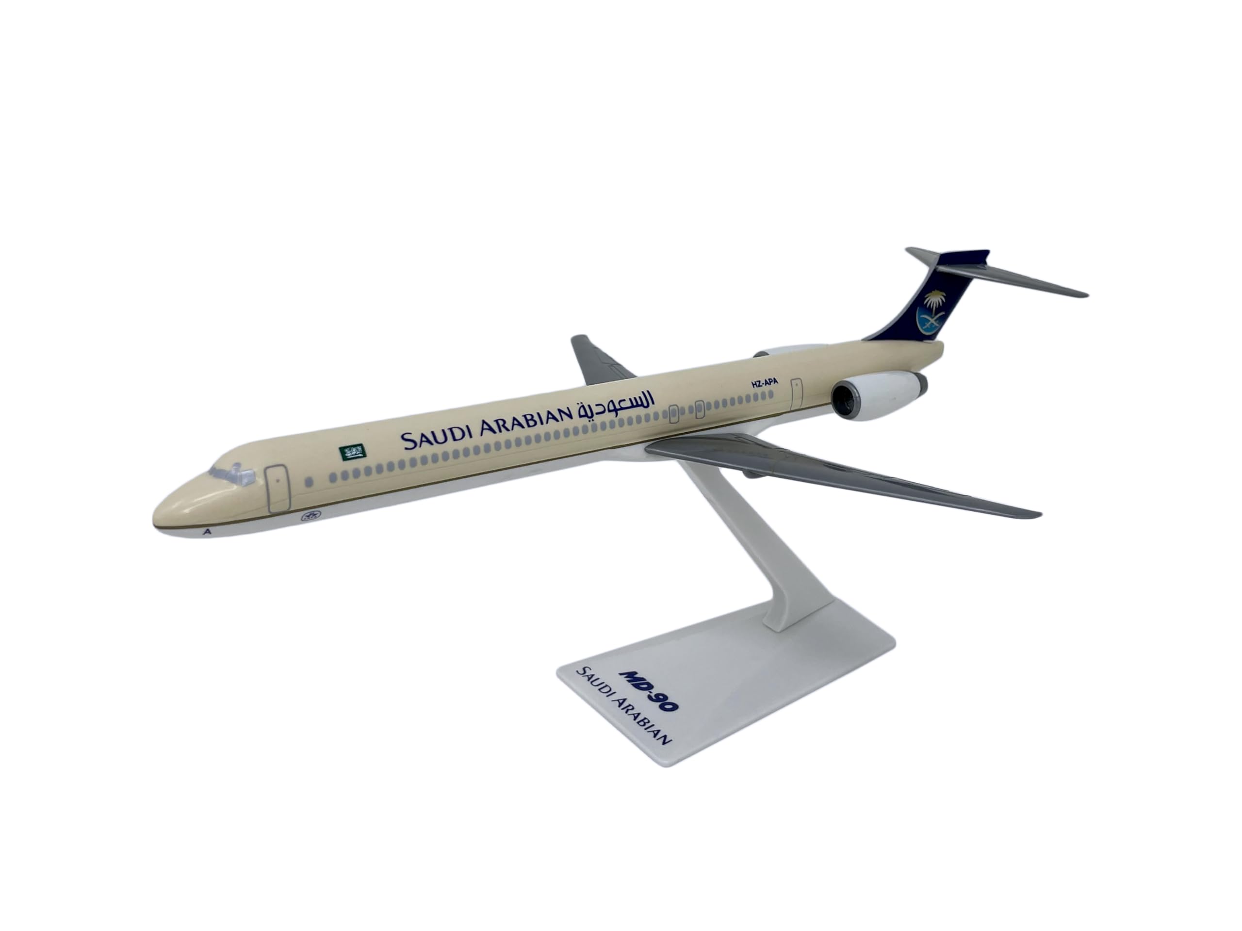 Flight Miniatures Saudi Arabian (97-Cur) MD-90 1:200 Scale - Plastic Snap-Fit Model Airplane - Collectible Replica of Saudi Arabian Airlines Aircraft - Part #AMD-09000H-004