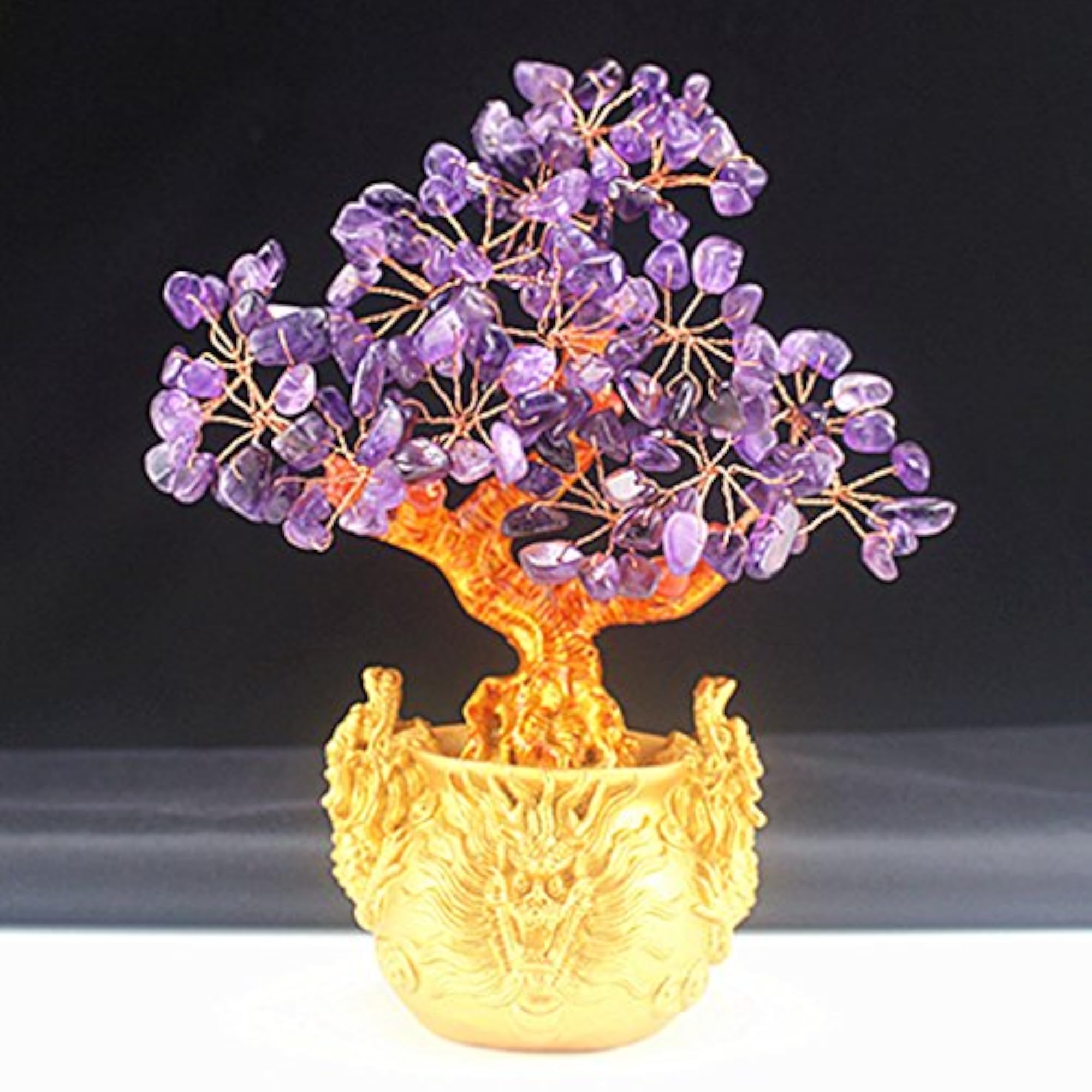 Crystal Money Tree Bring Wealth Luck Home Decor