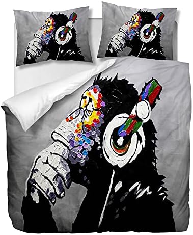 OliveSleep Theme of TV series Duvet Cover Set Double Size,Quilt Cover Set Decorative 3 Piece Bedding Set with 2 Pillowcases, (Multi 23, Double)