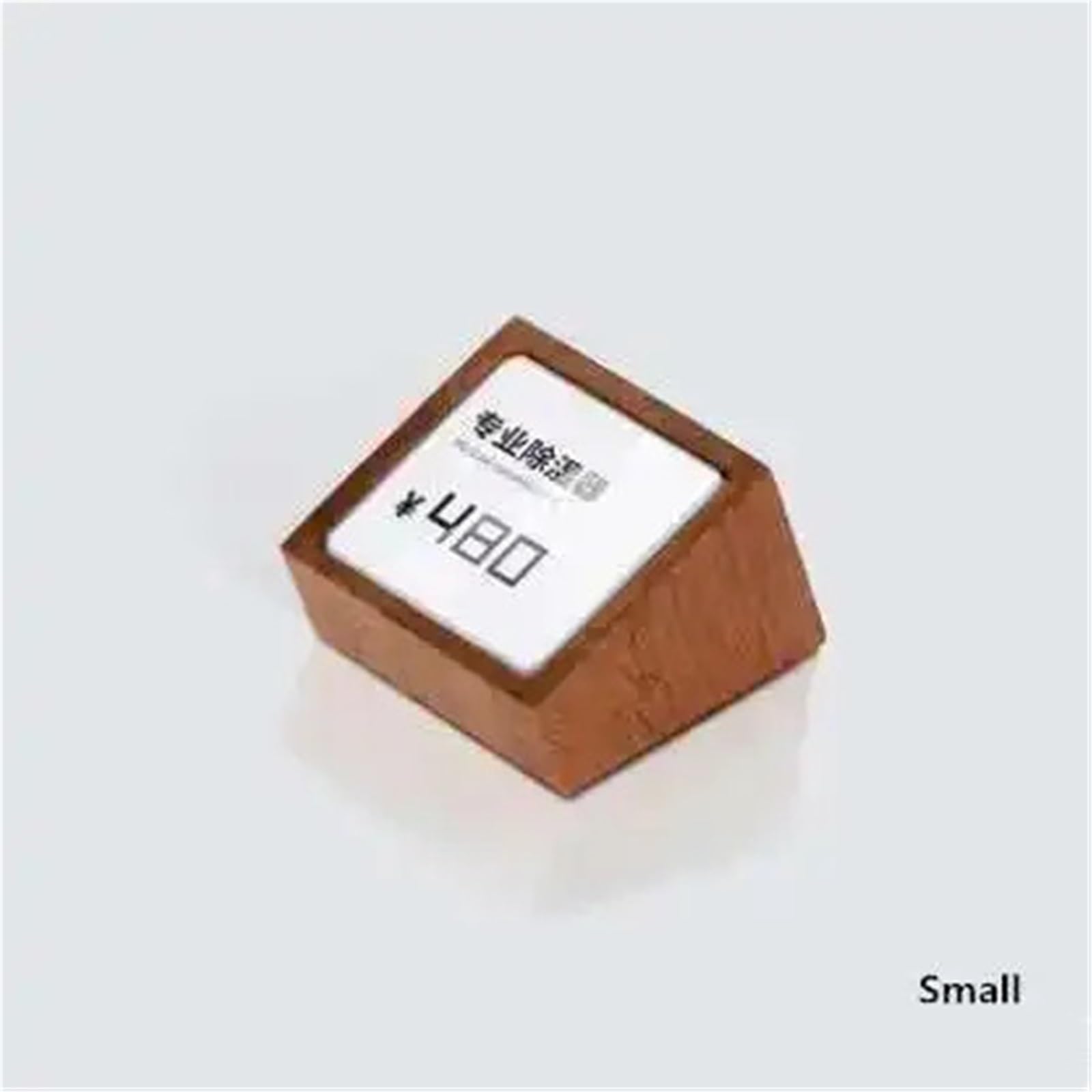 6 Stück Acryl-Preisschild-Halter Präsentationsständer Tisch Mini-Würfel Schmuck Etikett Schild Uhr (Farbe 1 klein)