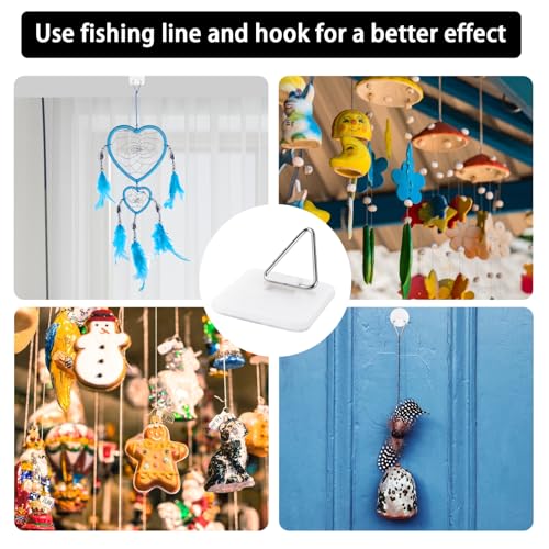 Image of 30 PCS Adhesive Picture Hanger, Plastic Sticky Photo Hooks Foamboard Picture Hanging Hook Without Nails for The Wall Hooks Decorative Plates Wall Art(Round Square)