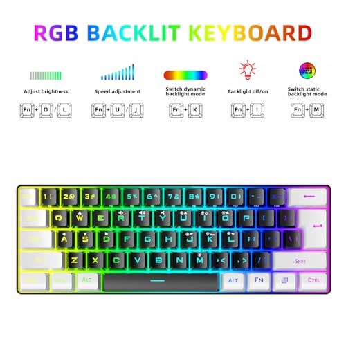 Teclado Gamer Wisoquh947qvumgp-12 USB 60% miniatura 2