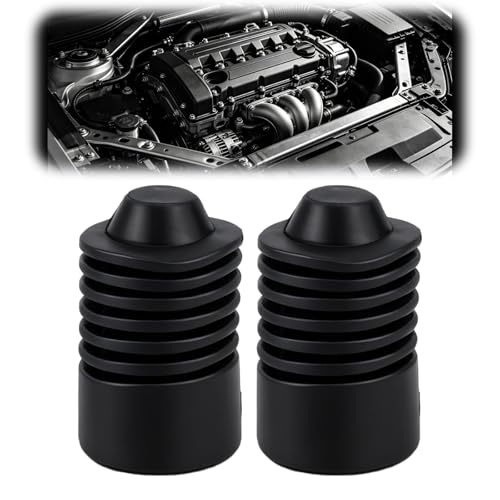 Penitue 2pcs Hood Bumper Stop Rubber, 90541-15019 Shock Absorbing Hood Bumper Replacement Parts Car Accessories Universal for Most Cars Trucks SUVs (Black)