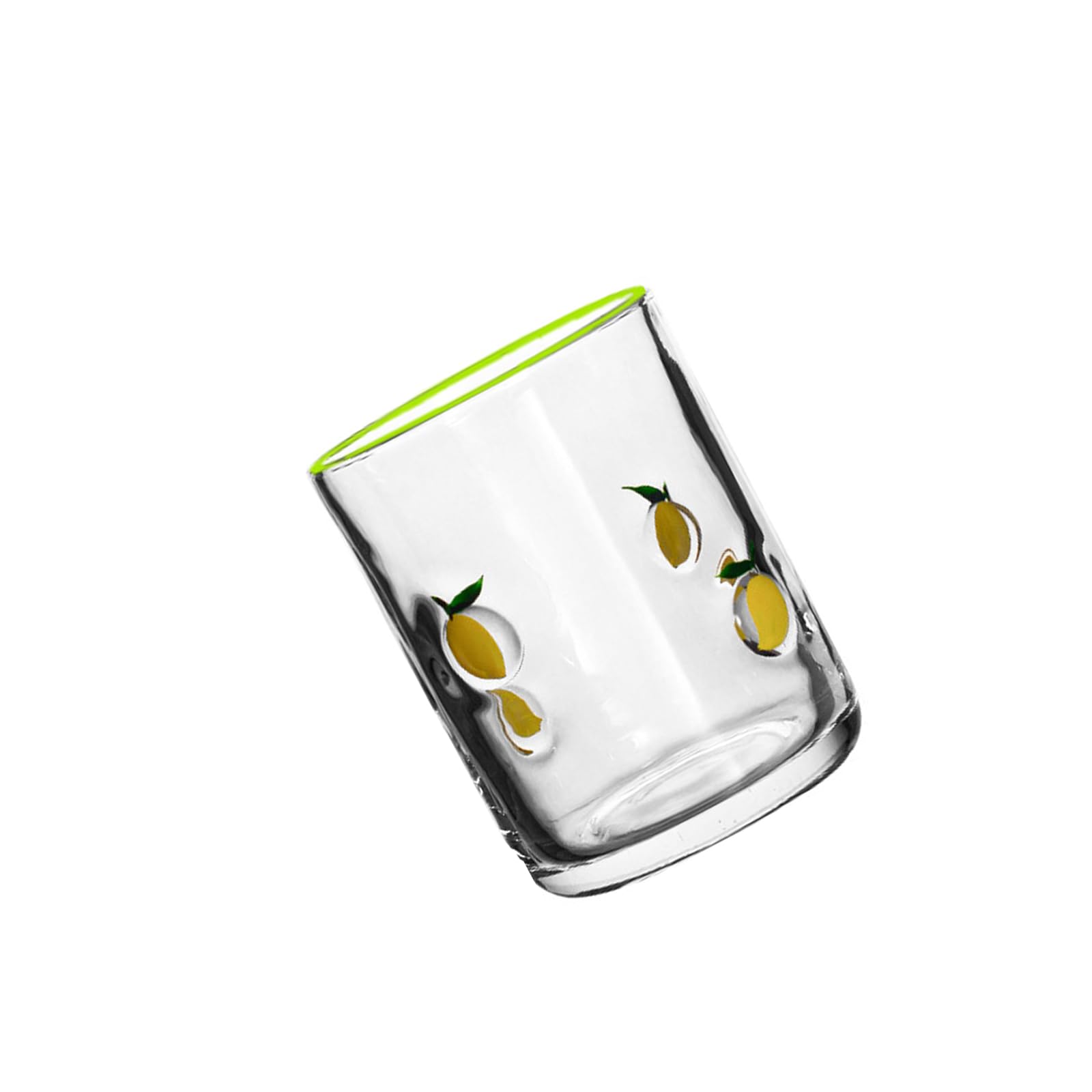 NEWFT Sturdy Fruit Styles Glass Cup Sturdy Construction for Hot and Cold Drink Easy to Cleaning Dishwasher Compatible Fruit Styles Glass Cup