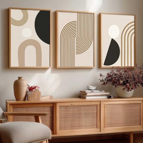 Image of kotart Boho Art Home Decoration Painting | Paintings With Frame For Living Room Bed Room Hotel Wall Decor Digital Reprint Set of 3 (10X13 inch)