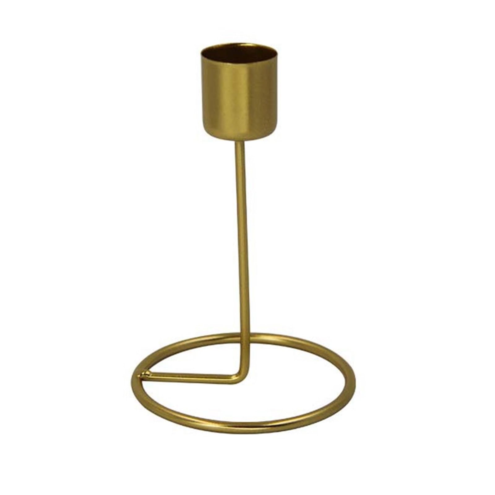 Elnwnnkc Round Bottom European Metal Stand With Round Base Golden Taper Holder Candlestick For Home Centerpieces Decors Romantics Dinner Holder