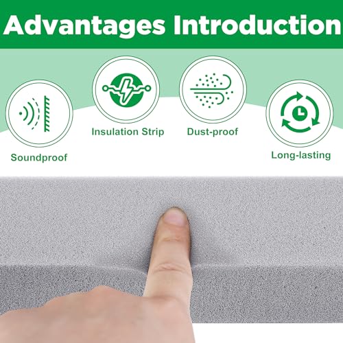 3 PCS Air Conditioner Foam Tape - 2 x 1 inch x 6.5 Ft AC Foam Weather Stripping- Non-Adhesive Foam Seal Strip with Glue Point for Air Conditioner Door Window Seal - Thumbnail 4