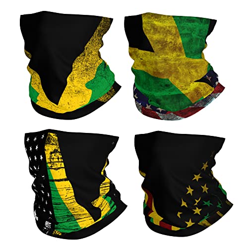 Image of 4Pcs Magic Headwear Neck Gaiter Tube Scarf Headbands Bandana Balaclava for Outdoor Running Cycling Skating Work Out