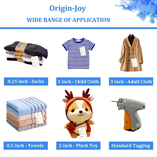 Origin-Joy 5000 Pcs Standard Tagging Gun Fasteners, Clothing Tag Barbs Attachments For All Standard Price Tag Gun (Clear, 0.5 Inch) #TOP4