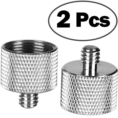 ChromLives Mic Stand Adapter Microphone Screw1/4'' to 5/8'' Male to Female Mic Screw