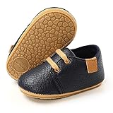 RVROVIC Baby Jungen Mädchen Sneaker Anti-Rutsch Oxford Loafer Flats Säugling Kleinkind PU Leder Weiche Sohle Baby Schuhe, Blau - 1 dunkelblau. - Größe: 0-6 Monate