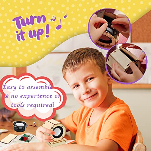 Image of STEM Projects for Kids & Adults Build Your Own Bluetooth Speaker - Science Experiment Electronics Kit | Beginner's Starter DIY Set,STEM Gifts for Teenage Girls + Boys Ages 10 and Up (Single Speaker)