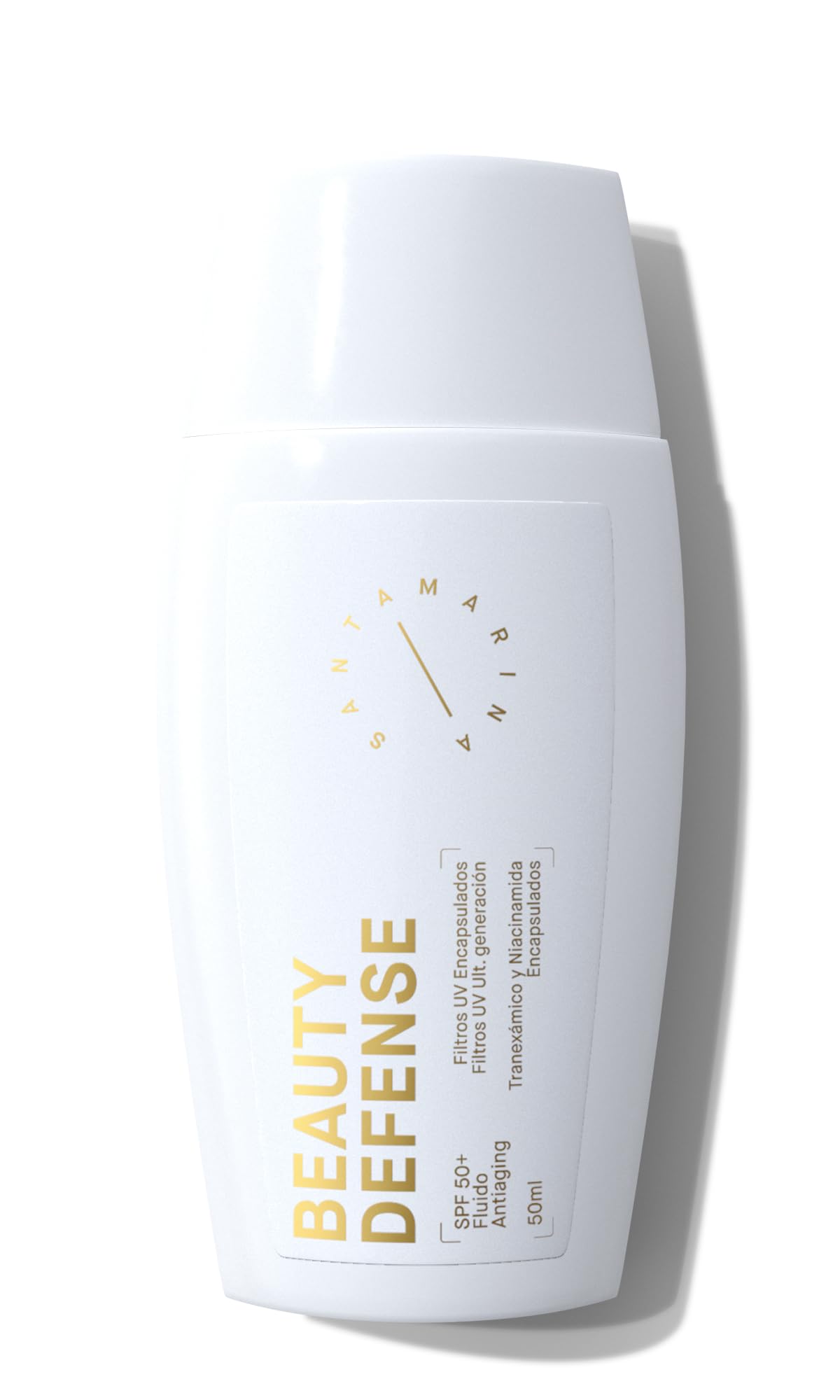 Santamarina Cosmetics Protector Solar Facial SPF 50+ BEAUTY DEFENSE - Todo tipo de Piel - Crema Solar Facial Ligero 50+ - Efecto segunda piel - Protege, Previene manchas y Embellece - 50 ml