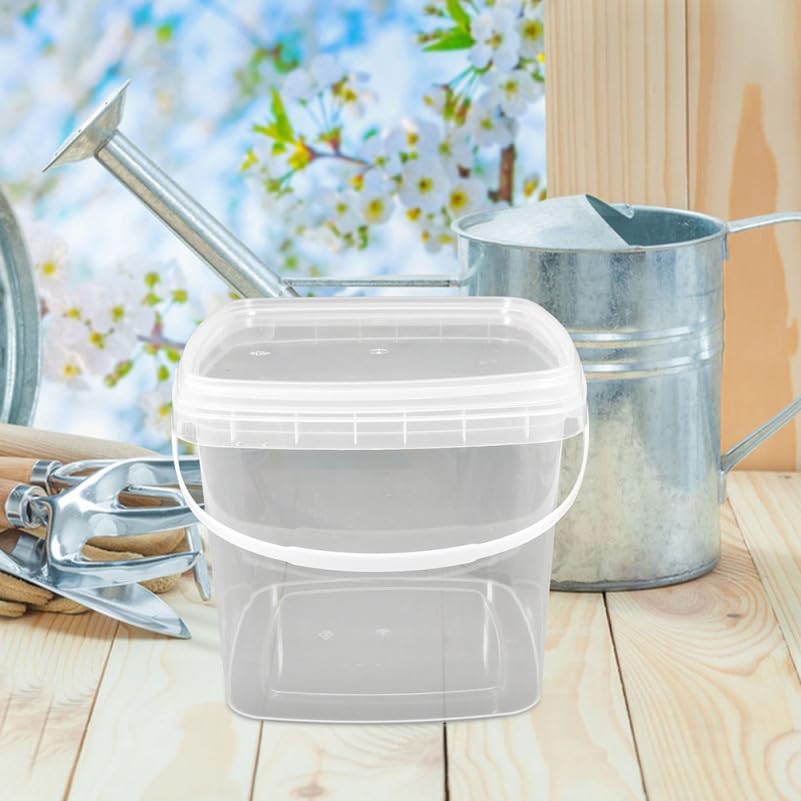 Amazon｜Beaupretty 透明バケツ プラスチック 四角いバケツ 透明