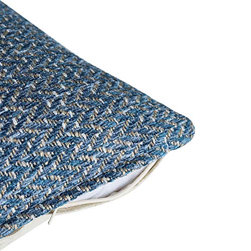 Image of GM Luxury Home Decor Woven Texture Square Cushion Cover with Zipper - Luxurious Soft Decorative Square Pillow Cover for Living Room, Bedroom, Home Decor (Size: 16 inch x 16 inch)
